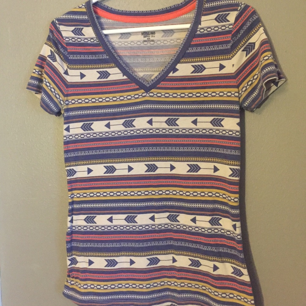 Mossimo Aztec V-Neck T-shirt